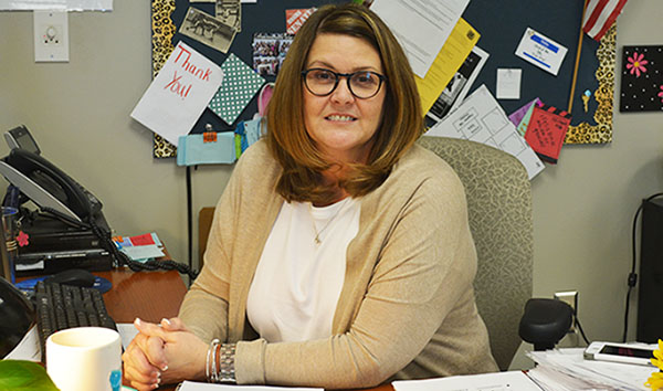 Microbiology and CSI teacher Donna Stotts received the honor of 2016-2017 Blue Springs South Teacher of the Year. Photo by Autumn Campbell.