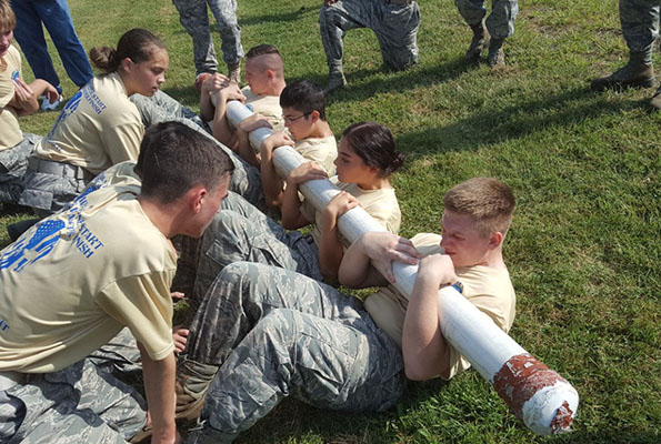 South Air Force JROTC students compete in a Raider competition. South finished third out of 13 teams. Photo courtesy of Col. Stan Cole