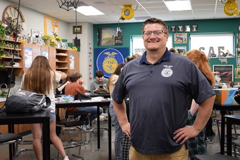 Craig Zwahlen was named Souths teacher of the year. He teaches agriculture classes that cover topics ranging from gardening to animals. Photo by Abegail Rucker
