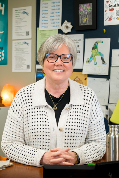 Geri Norman is retiring after 22 years at South. After this she will be Administrative Support Specialist at Graceland University.