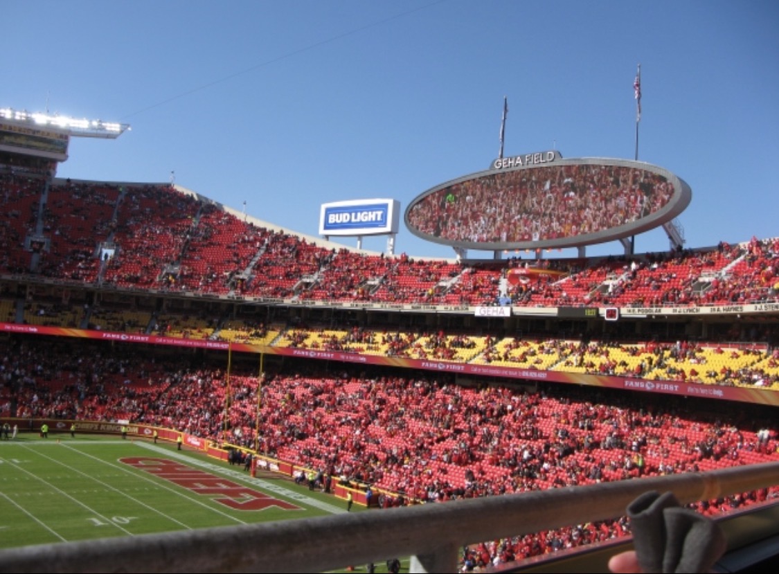Arrowhead stadium during the regular season. During the World Cup, they plan to call it Kansas City Stadium.